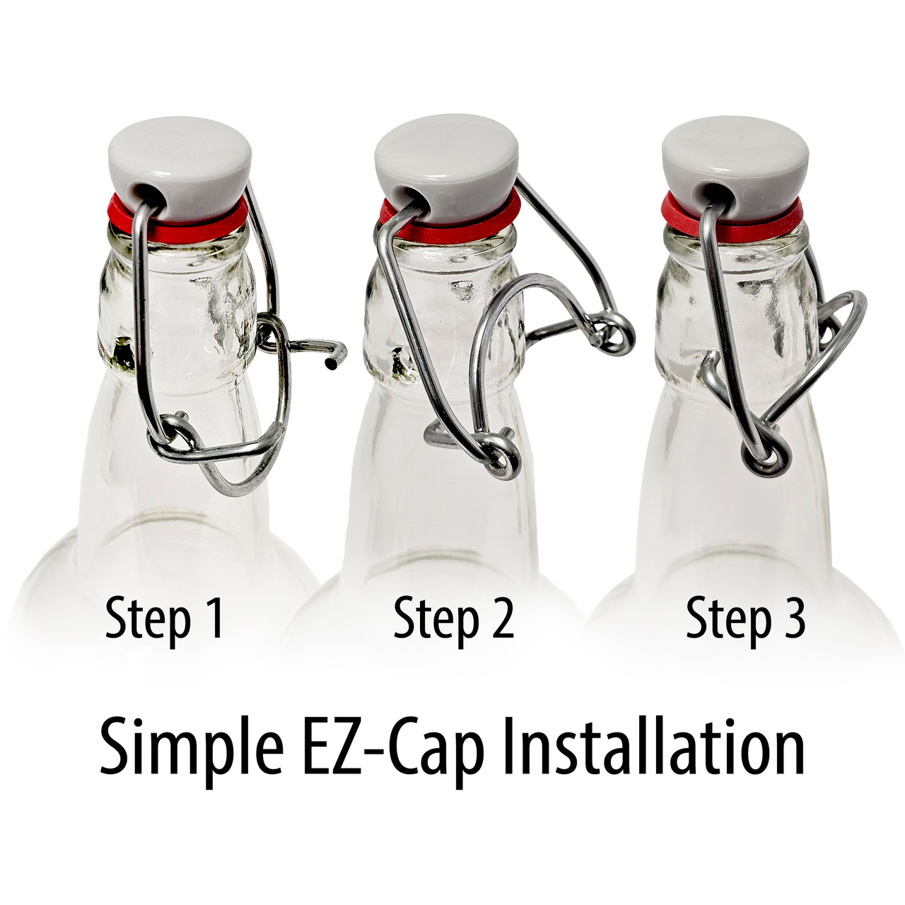 Home Brew Ohio EZ Cap Swing Top Replacement Tops Pack of 12 - Home